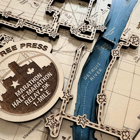 Premium 3D Detroit Free Press Marathon